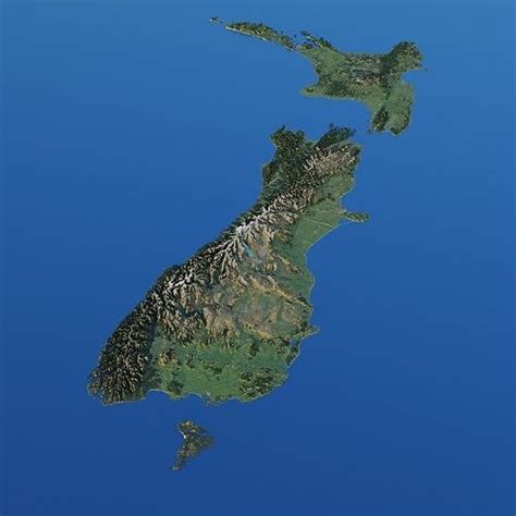 A D Terrain Map Of New Zealand D Model Cgtrader