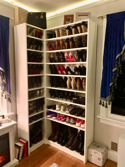 Ikea Billy Bookcases With 3 Extra Shelves For The Perfect Shoe Rack