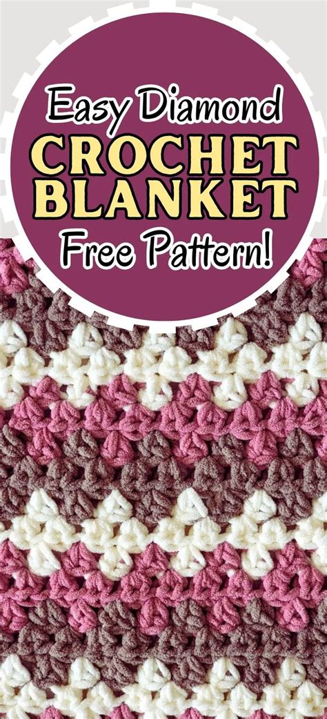 Diamond Crochet Blanket Pattern Lucky Charm Blanket Crochet Dreamz