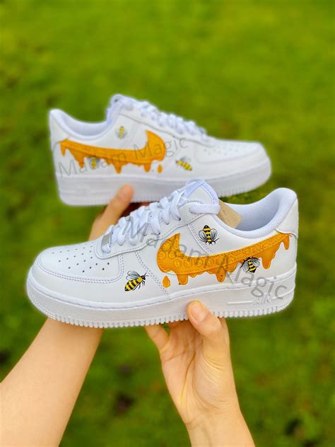 Hand Painted Custom Air Force Low Bee Honey Honeycomb Drip Etsy Uk