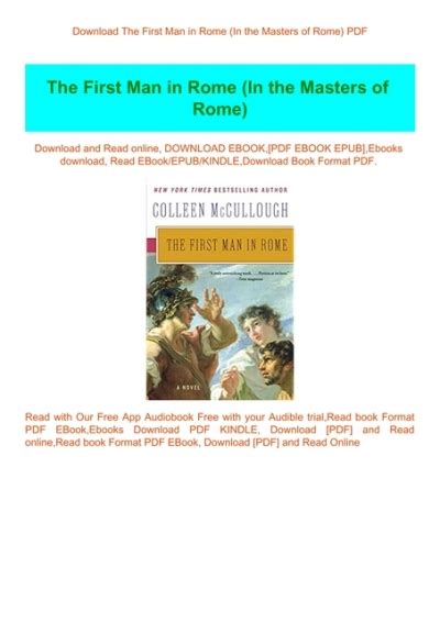 Download The First Man In Rome In The Masters Of Rome Pdf