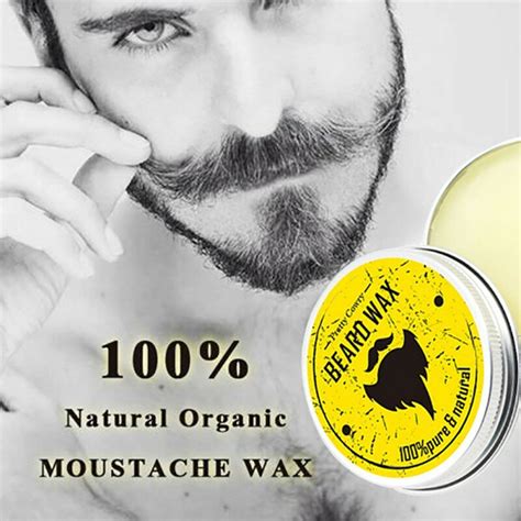 Men Beard Oil Balm Moustache Wax For Styling Beeswax Moisturizing