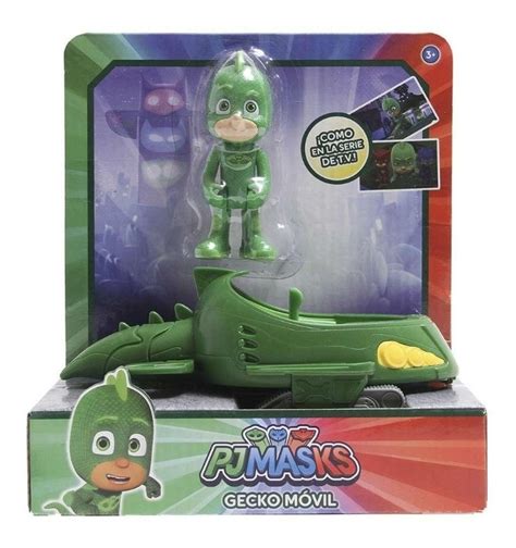 Gecko Movil Figura Gekko Carro Heroes Pjmasks Original Envío gratis