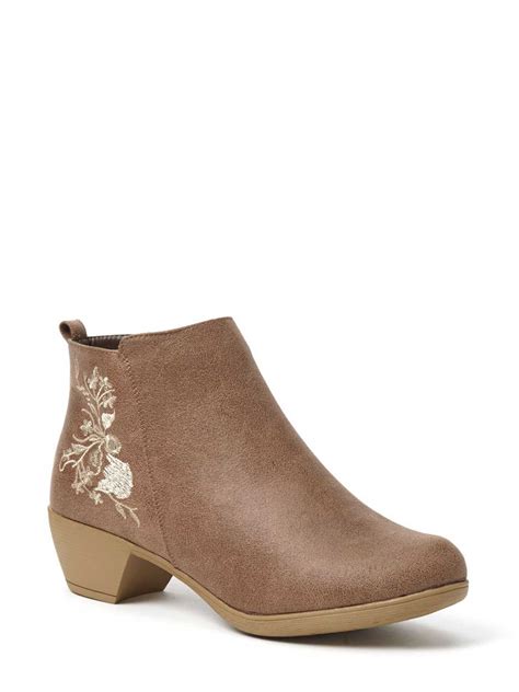 Wide Width Embroidered Booties Penningtons