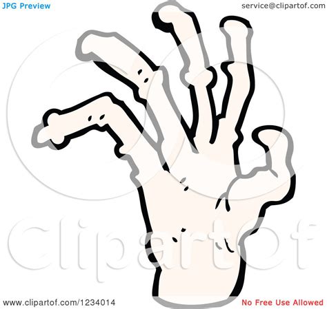 Clipart Of A Creepy Hand Royalty Free Vector Illustration By