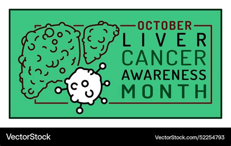 October Is Liver Cancer Awareness Month Royalty Free Vector