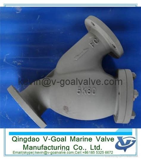 Marine Cast Iron Y Strainer JIS F7220 5K OEM V GOAL China