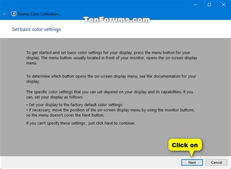 Calibrate Display Color In Windows 10 Tutorials