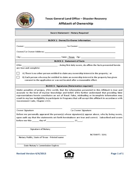 2025 Affidavit Of Ownership Fillable Printable Pdf And Forms Handypdf