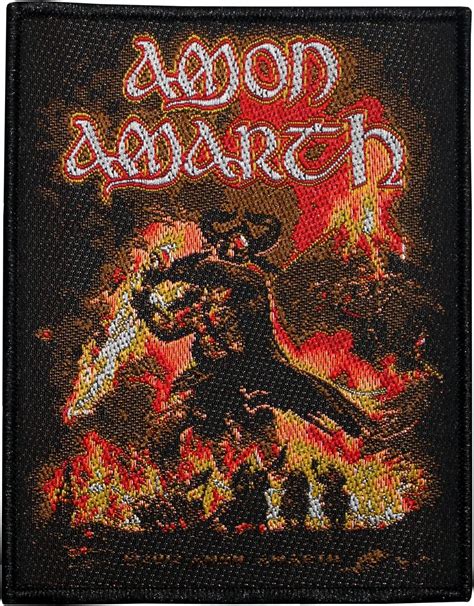 Amon Amarth Surtur Rising Patch Woven 8 X 10 Cm Uk Fashion