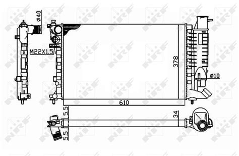 Wasserkühler Kühler Motorkühler NRF 58092 für Peugeot 306 7B 2 0 94 97