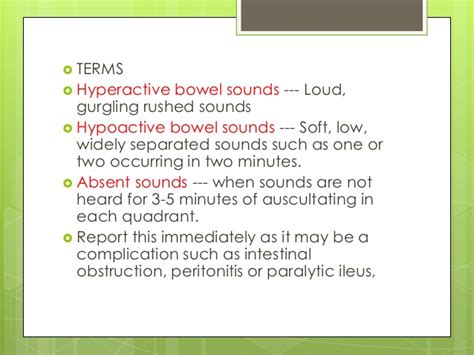 How To Properly Describe Bowel Sounds