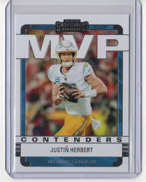 JUSTIN HERBERT 2022 Panini Contenders MVP CONTDERS 3 CHARGEURS LOS