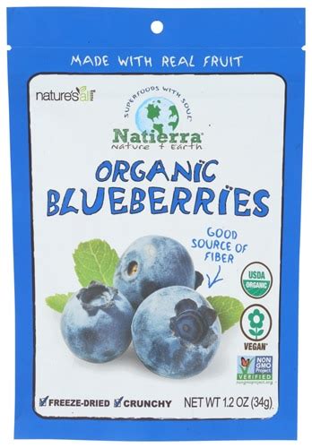 Natierra Organic Freeze Dried Blueberries 1 2 Oz Vitacost