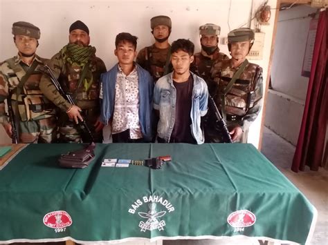 The Assam Rifles On Twitter Assam Rifles Apprehends Two Suspected Knf