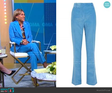 Wornontv Robins Blue Corduroy Blazer And Pants On Good Morning America Robin Roberts