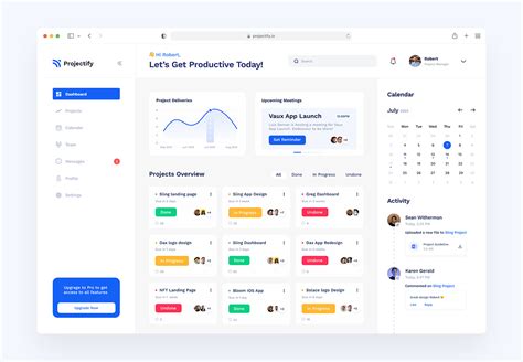 Project Management Dashboard Behance