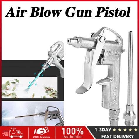 Air Blow Gun Pistol Trigger Cleaner Compressor Dust Blower Inch Nozzle