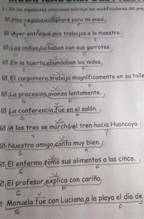 No Respondan Si No Saben O Los Reporto Subraya E Identifica Los