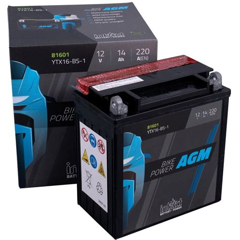 Moto Akumulator Intact AGM YTX16 BS 1 12V 14Ah Akumulatorji Za