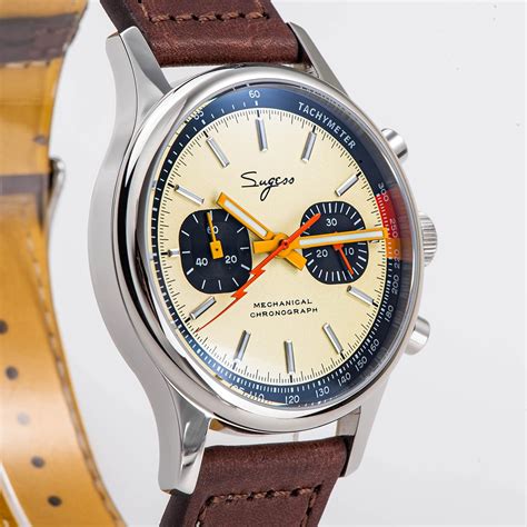 Seagull Sugess St Panda Mm Cream V Racing Chronograph Sapphire