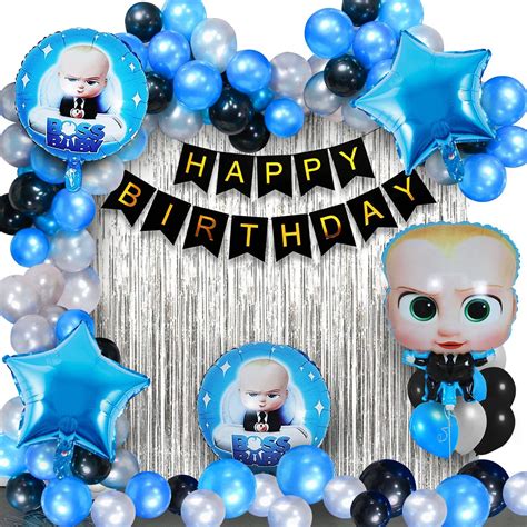 Buy Party PropzBaby Boss Theme Birthday Decorations-55 Pcs Boss Baby ...