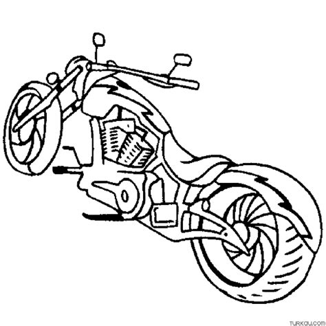 Aesthetic Motorcycle Coloring Page Turkau