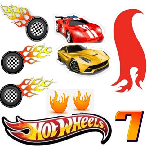 Template Hot Wheels Cake Topper Printable