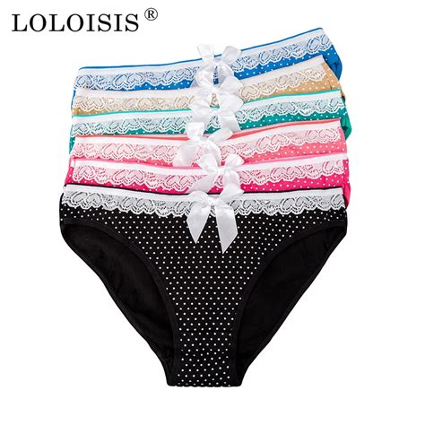 Loloisis Cotton Sexy Lace Panties Woman Underwear Briefs Ladies Girls Knickers Everyday Style