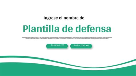 Defensa De Tesis De Graduación Verde Simple Presentación Plantilla