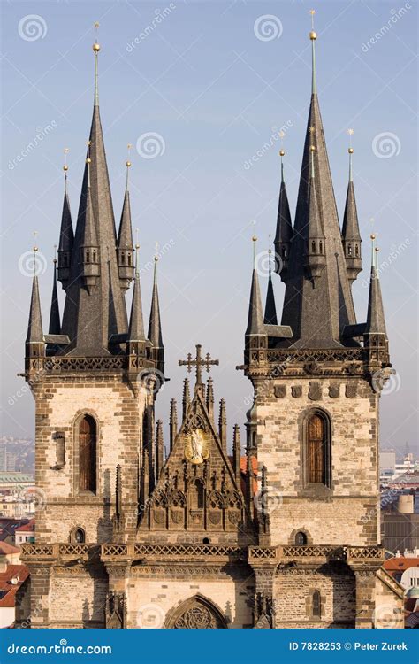 Gothic Cathedral In Prague Stock Image Image Of Cross 7828253