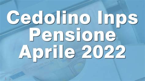 Cedolino Pensione Inps