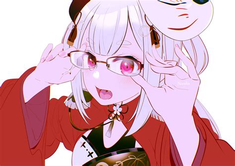 Safebooru 1girl Absurdres Bespectacled Blush Chinese Clothes Fangs