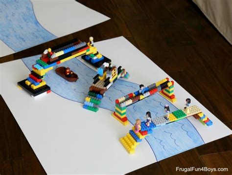 Do A Lego Bridge Building Challenge Frugal Fun For Boys And Girls