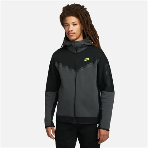 Nike Huppari NSW Tech Fleece FZ Musta Harmaa Neon Unisportstore Fi