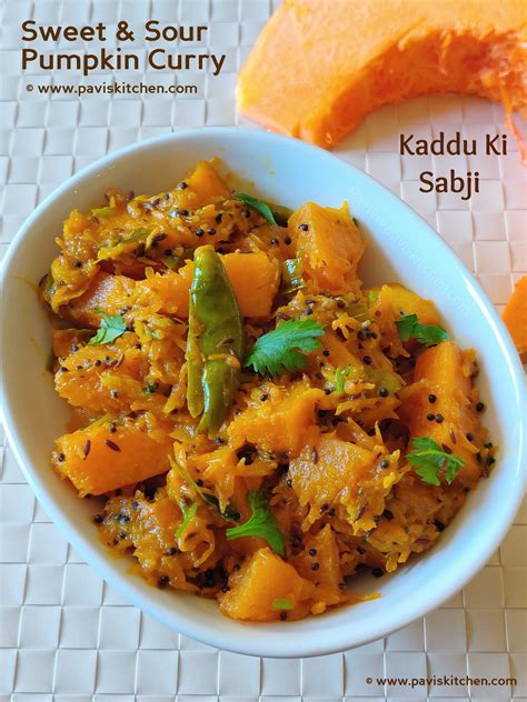 Kaddu Ki Sabji Recipe Sweet Sour Pumpkin Curry Khatta Meetha Kaddu