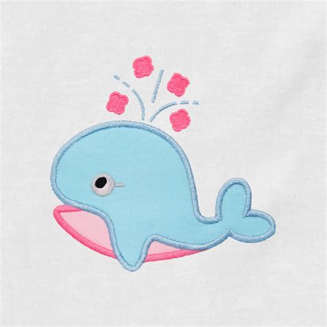 Whale Girl Appliqué Four Sizes Geminired Embroidery Designs