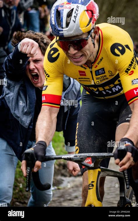 Harelbeke Belgium 24th Mar 2023 Belgian Wout Van Aert Of Team Jumbo