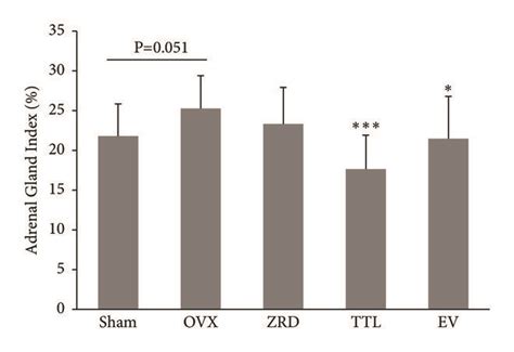 Effect Of Zrd On Uterine And Adrenal Gland Weight A Uterus Index In