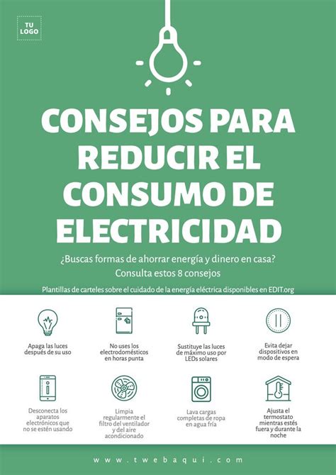 Personaliza Un Cartel De Ahorro De Energía Online