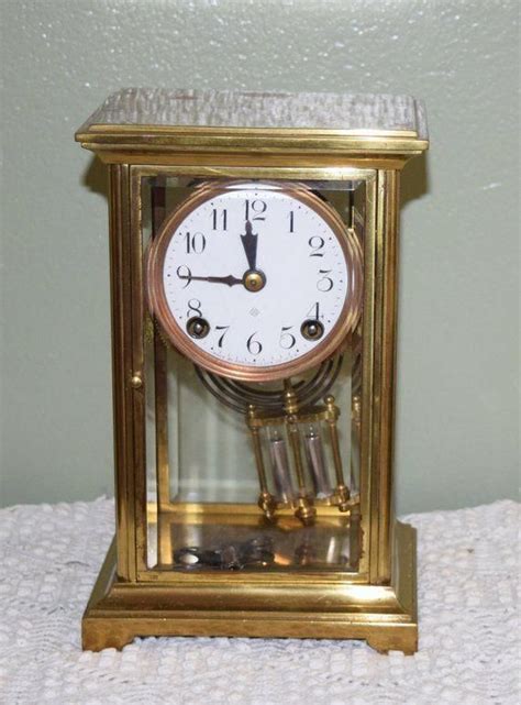 Antique 1890 Ansonia Brass Mantel Clock Usa Clock Collector Home