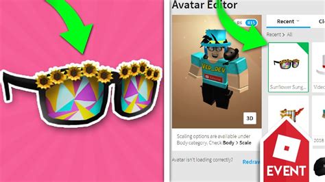 How To Get The Sunflower Sunglasses Roblox Event Youtube