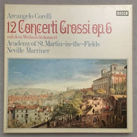 D921 A Corelli 12 Concerti Grossi Op 6 Marriner 3LP Decca 6 35259