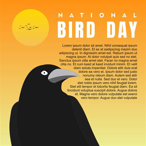 vector graphic of national bird day good for national bird day celebration. flyer design.flat ...