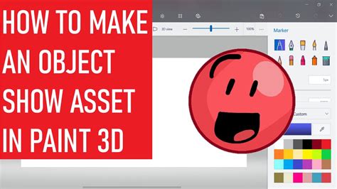 How To Make An Object Show Asset In Paint 3D YouTube