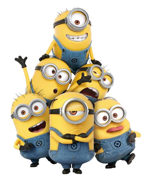 Group Minions Movie Characters Playful Minions Colorful Creatures