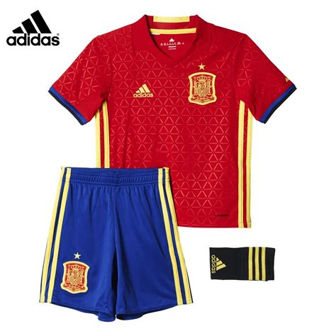 MINI CONJUNTO OFICIAL FÚTBOL PRIMERA EQUIPACIÓN ESPAÑA UEFA EURO 2016