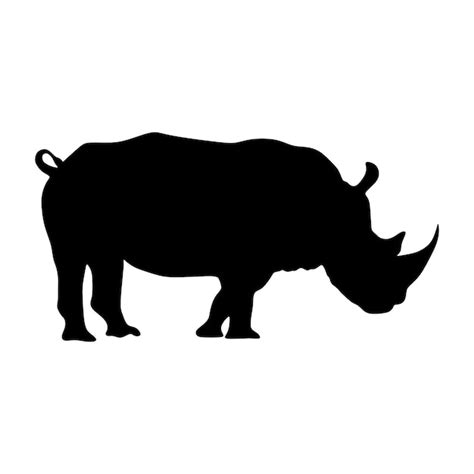 Nashorn Silhouette Symbol Vektorillustration Premium Vektor