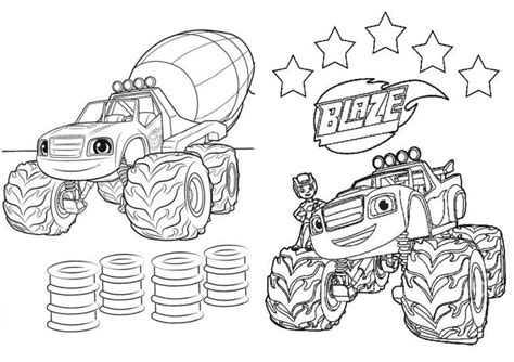 Revistinha Para Colorir Blaze And The Monster Machines Fazendo A