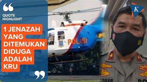 Tim SAR Temukan 1 Jenazah Diduga Kru Helikopter Polri Yang Hilang